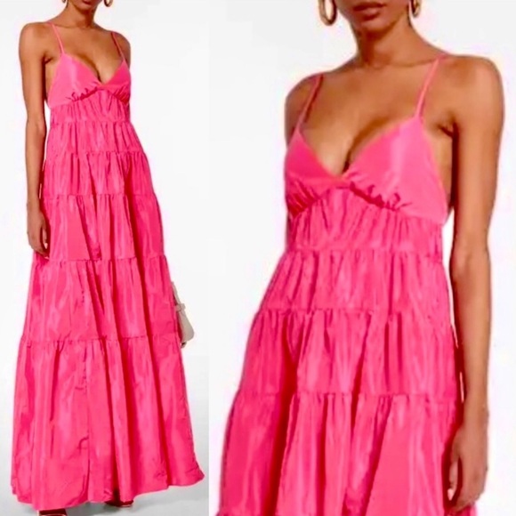 🌺🎉HP🎉🌺 NWT Staud Ripley Maxi Dress Blossom - Picture 1 of 16